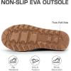 image:imageDREAM PAIRS Womens Mid Calf Winter Snow Boots Fashion FuzzyChic Buckle BootiesChesnut