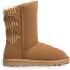 image:imageDREAM PAIRS Womens Mid Calf Winter Snow Boots Fashion FuzzyChic Buckle BootiesChesnut