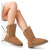 image:imageDREAM PAIRS Womens Mid Calf Winter Snow Boots Fashion FuzzyChic Buckle BootiesChesnut
