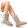 image:imageDREAM PAIRS Womens Mid Calf Winter Snow Boots Fashion FuzzyChic Buckle BootiesSand