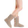 image:imageDREAM PAIRS Womens Mid Calf Winter Snow Boots Fashion FuzzyChic Buckle BootiesSand