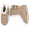 image:imageDREAM PAIRS Womens Mid Calf Winter Snow Boots Fashion FuzzyChic Buckle BootiesSand