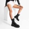 image:imageDREAM PAIRS Womens Platform Chelsea Boots Lug Sole Combat Mid Calf Slip On Chunky Ankle BootiesBlack