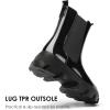 image:imageDREAM PAIRS Womens Platform Chelsea Boots Lug Sole Combat Mid Calf Slip On Chunky Ankle BootiesBlack