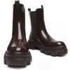 image:imageDREAM PAIRS Womens Platform Chelsea Boots Lug Sole Combat Mid Calf Slip On Chunky Ankle BootiesBrown