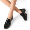 image:imageDREAM PAIRS Womens Platform Chunky Heeled Loafers Womens Business Casual ShoesBlack Pat