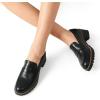 image:imageDREAM PAIRS Womens Platform Chunky Heeled Loafers Womens Business Casual ShoesBlack Pu