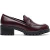 image:imageDREAM PAIRS Womens Platform Chunky Heeled Loafers Womens Business Casual ShoesBurgundy Pu