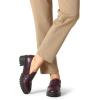 image:imageDREAM PAIRS Womens Platform Chunky Heeled Loafers Womens Business Casual ShoesBurgundy Pu