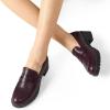 image:imageDREAM PAIRS Womens Platform Chunky Heeled Loafers Womens Business Casual ShoesBurgundy Pu