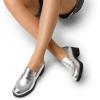 image:imageDREAM PAIRS Womens Platform Chunky Heeled Loafers Womens Business Casual ShoesSilver Pu