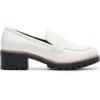 image:imageDREAM PAIRS Womens Platform Chunky Heeled Loafers Womens Business Casual ShoesWhite Pu