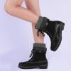 image:imageDREAM PAIRS Womens Snow Winter Boots Mid Calf Waterproof Duck Warm Outdoor Winter Boots ShoesBlack