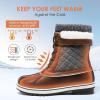 image:imageDREAM PAIRS Womens Snow Winter Boots Mid Calf Waterproof Duck Warm Outdoor Winter Boots ShoesBlackGrey