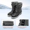 image:imageDREAM PAIRS Womens Snow Winter Boots Mid Calf Waterproof Duck Warm Outdoor Winter Boots ShoesGrey