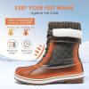 image:imageDREAM PAIRS Womens Snow Winter Boots Mid Calf Waterproof Duck Warm Outdoor Winter Boots ShoesTanKhaki