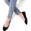 image:imageDREAM PAIRS Womens SoleSimple Wide Width Flats Ballerina Walking Flats Comfortable Slip on ShoesBlackNubuck