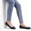 image:imageDREAM PAIRS Womens SoleSimple Wide Width Flats Ballerina Walking Flats Comfortable Slip on ShoesBlackPu