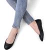 image:imageDREAM PAIRS Womens SoleSimple Wide Width Flats Ballerina Walking Flats Comfortable Slip on ShoesBlackPu