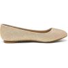 image:imageDREAM PAIRS Womens SoleSimple Wide Width Flats Ballerina Walking Flats Comfortable Slip on ShoesGoldGlitter