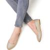 image:imageDREAM PAIRS Womens SoleSimple Wide Width Flats Ballerina Walking Flats Comfortable Slip on ShoesGoldGlitter