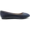 image:imageDREAM PAIRS Womens SoleSimple Wide Width Flats Ballerina Walking Flats Comfortable Slip on ShoesNavyPu