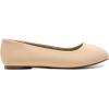 image:imageDREAM PAIRS Womens SoleSimple Wide Width Flats Ballerina Walking Flats Comfortable Slip on ShoesNudeNubuck