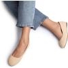 image:imageDREAM PAIRS Womens SoleSimple Wide Width Flats Ballerina Walking Flats Comfortable Slip on ShoesNudeNubuck