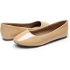 image:imageDREAM PAIRS Womens SoleSimple Wide Width Flats Ballerina Walking Flats Comfortable Slip on ShoesNudepat1