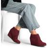 image:imageDREAM PAIRS Womens Wedge Boots Casual Fashion Lace Up Low Heel Ankle Booties ShoesBurgundy