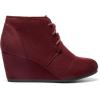 image:imageDREAM PAIRS Womens Wedge Boots Casual Fashion Lace Up Low Heel Ankle Booties ShoesBurgundy