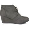 image:imageDREAM PAIRS Womens Wedge Boots Casual Fashion Lace Up Low Heel Ankle Booties ShoesGrey