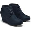 image:imageDREAM PAIRS Womens Wedge Boots Casual Fashion Lace Up Low Heel Ankle Booties ShoesNavy