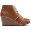 image:imageDREAM PAIRS Womens Wedge Boots Casual Fashion Lace Up Low Heel Ankle Booties ShoesTanPu