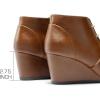 image:imageDREAM PAIRS Womens Wedge Boots Casual Fashion Lace Up Low Heel Ankle Booties ShoesTanPu