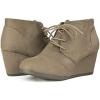 image:imageDREAM PAIRS Womens Wedge Boots Casual Fashion Lace Up Low Heel Ankle Booties ShoesTaupe