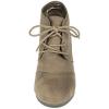 image:imageDREAM PAIRS Womens Wedge Boots Casual Fashion Lace Up Low Heel Ankle Booties ShoesTaupe