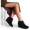 image:imageDREAM PAIRS Womens Wedge Boots Casual Fashion Lace Up Low Heel Ankle Booties ShoesTomsonblack