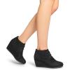 image:imageDREAM PAIRS Womens Wedge Boots Casual Fashion Lace Up Low Heel Ankle Booties ShoesTomsonblack