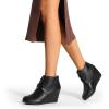 image:imageDREAM PAIRS Womens Wedge Boots Casual Fashion Lace Up Low Heel Ankle Booties ShoesTomsonblack Pu