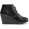 image:imageDREAM PAIRS Womens Wedge Boots Casual Fashion Lace Up Low Heel Ankle Booties ShoesTomsonblack Pu