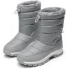 image:imageDREAM PAIRS Womens Winter Snow Boots Waterproof Lightweight Warm Fashion Janara Mid Calf BootLight Grey