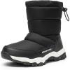 image:imageDREAM PAIRS Boys Girls Snow Boots Lightweight Slip Resistant Mid Calf Winter Shoes for LittleBig KidBlack