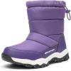 image:imageDREAM PAIRS Boys Girls Snow Boots Lightweight Slip Resistant Mid Calf Winter Shoes for LittleBig KidPurple
