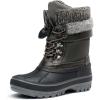 image:imageDREAM PAIRS Boys Girls Snow Boots WaterResistant Outdoor Warm Cozy AntiSlip Mid Calf Faux Fur Lining Insulated Winter Shoes for LittleBig KidsBlackGrey