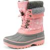 image:imageDREAM PAIRS Boys Girls Snow Boots WaterResistant Outdoor Warm Cozy AntiSlip Mid Calf Faux Fur Lining Insulated Winter Shoes for LittleBig KidsPink