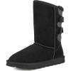 image:imageDREAM PAIRS Womens Mid Calf Winter Snow Boots Fashion FuzzyChic Buckle BootiesBlack