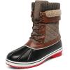 image:imageDREAM PAIRS Womens Snow Winter Boots Mid Calf Waterproof Duck Warm Outdoor Winter Boots ShoesBrown