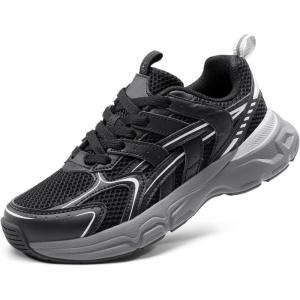 image:imageDREAM PAIRS Boys Girls Kids Sneakers Tennis Running Shoes Laceup Unisex LilLegends Lightweight Breathable Walking Shoes