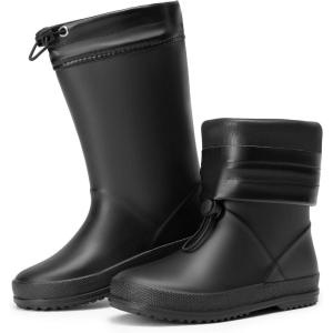 image:imageDREAM PAIRS Kids Rain Boots Boys Girls Lightweight Boots Waterproof Easyon Outdoor Playing Rain Boot UnisexChildBlack